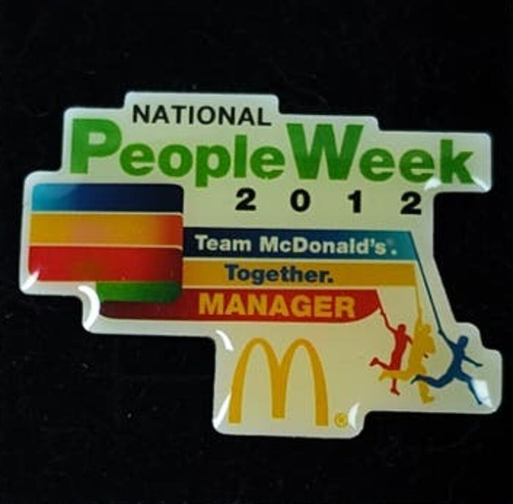 McDonald's Manager National People Week 2012 Pin - New